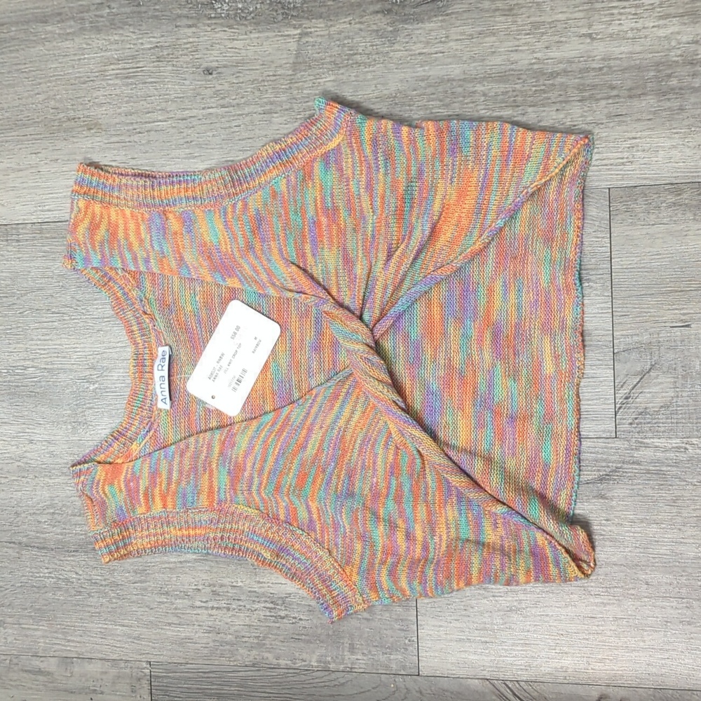 Anna Rae Twist Front Jill knit Crop Top NWT